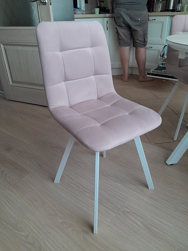 Стул на металлокаркасе Чилли светло-серый / белый каркас фото покупателя 566