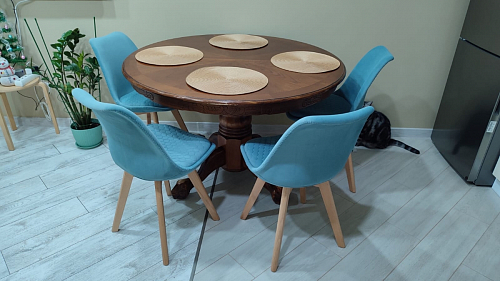 Стул Bonuss blue / wooden legs фото покупателя 60