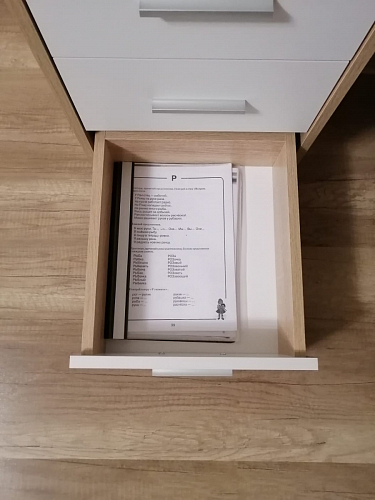 Стол компьютерный КСТ-16 бетон / белый фото покупателя 5