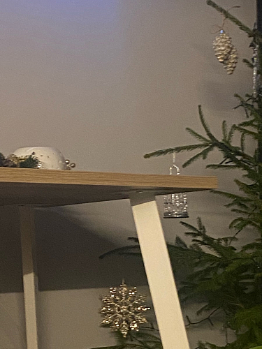 Стеклянный стол Фостер 120(160)х120х76 белый мрамор / черный фото покупателя 57