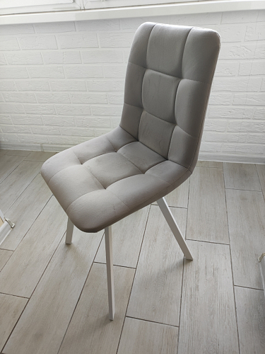 Стул на металлокаркасе Чилли светло-серый / белый каркас фото покупателя 449