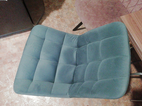 Стул на металлокаркасе Челси морская волна / черный фото покупателя 185