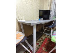 Стол Лота Лофт 140 25 мм юта / белый матовый фото покупателя 721