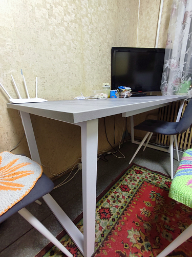 Деревянный стол Лота Лофт 120х75 белый матовый / дуб крафт золотой фото покупателя 721