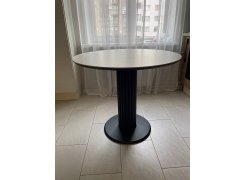 Стеклянный стол Кэмерон 110х110х75 серый / черный фото покупателя 3