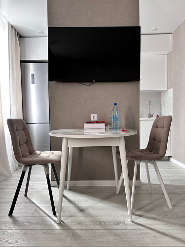 Стул на металлокаркасе Чилли К светло-серый велюр / черный каркас фото покупателя 482