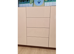 Комод Мебелеф - 37 ясень шимо тёмный / голубой глянец фото покупателя 3