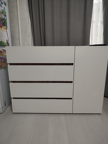 Комод Атлон белый / бетон темный фото покупателя 8