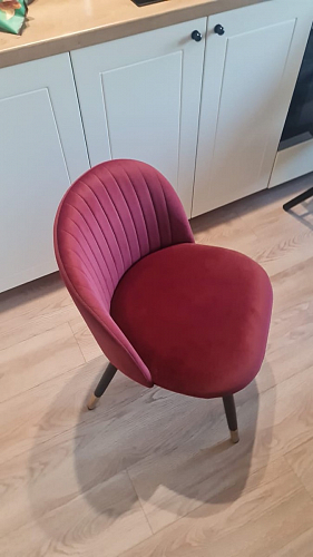 Стул на металлокаркасе Gabi dark beige / black / silver фото покупателя 301