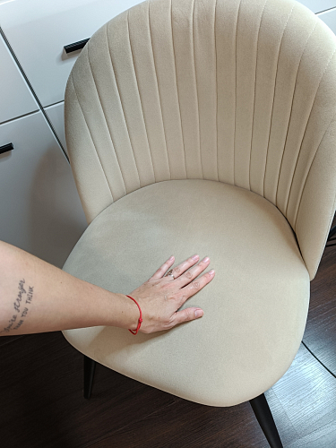 Стул на металлокаркасе Gabi 1 light blue / black / gold фото покупателя 151