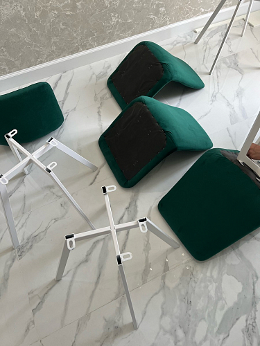 Стул на металлокаркасе Чилли светло-серый / черный фото покупателя 266