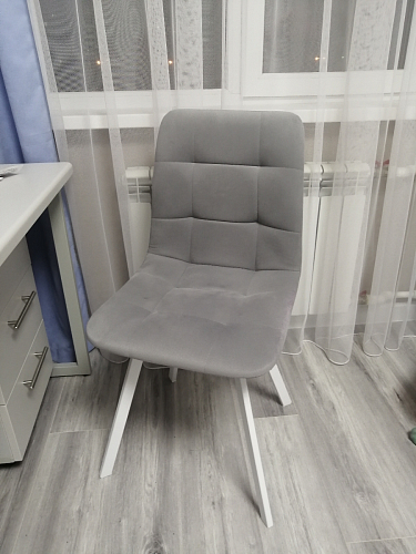 Стул на металлокаркасе Чилли синий / белый фото покупателя 1110