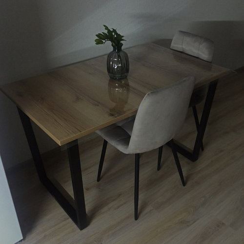 Стол Лота Лофт 120 32 мм бетон / черный матовый фото покупателя 487