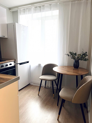 Стул на металлокаркасе Gabi dark beige / black / silver фото покупателя 625