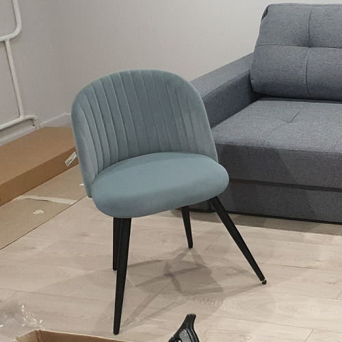 Стул на металлокаркасе Gabi 1 light purple / black / gold фото покупателя 215