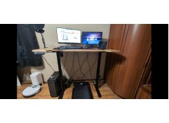 Компьютерный стол Маркос 140х80 голубой / черный фото покупателя 28