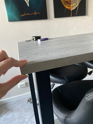 Барная стойка Дилан Лофт 120х60х110 бетон фото покупателя 103