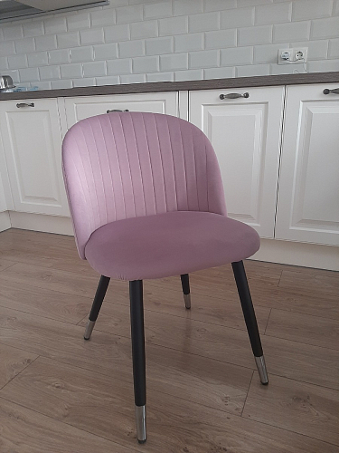 Стул на металлокаркасе Gabi 1 light blue / black / gold фото покупателя 268