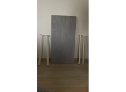 Стол Тринити Лофт 120 32 мм бетон / черный матовый фото покупателя 648