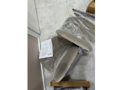 Стул на металлокаркасе Gabi 1 бежевый / черный с серебряными наконечниками фото покупателя 54