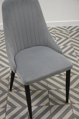 Стул на металлокаркасе Kora black / gray из шоурума 11