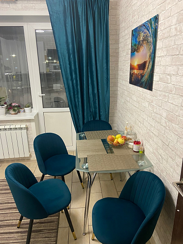 Стул на металлокаркасе Gabi 1 light blue / black / gold фото покупателя 565