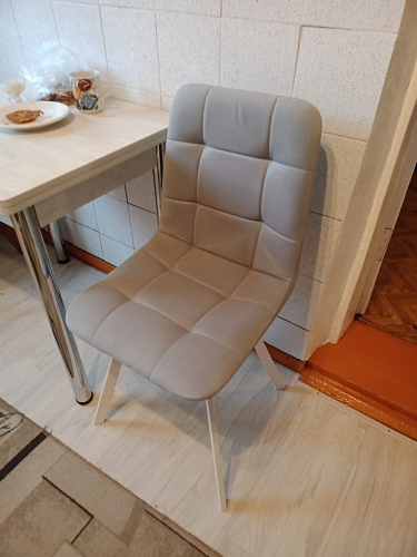 Стул на металлокаркасе Чилли синяя ткань / белый фото покупателя 949