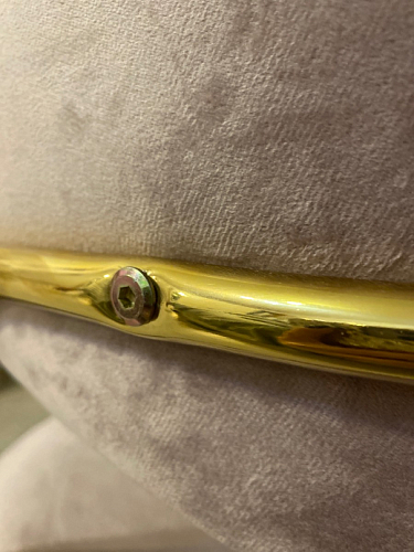 Стул на металлокаркасе Kamelia зеленый / золото фото покупателя 44