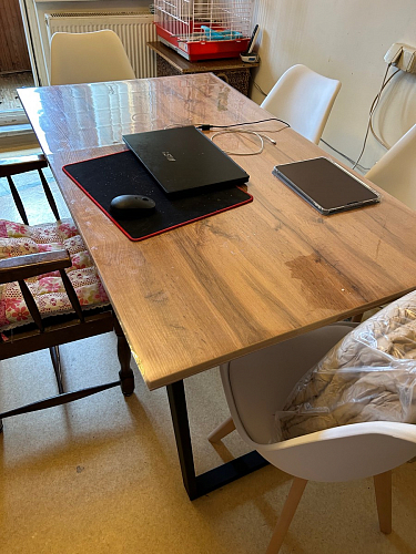 Деревянный стол Лота Лофт 120х75 белый матовый / дуб крафт золотой фото покупателя 262