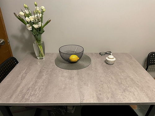 Деревянный стол Лота Лофт 120х75 белый матовый / дуб крафт золотой фото покупателя 388