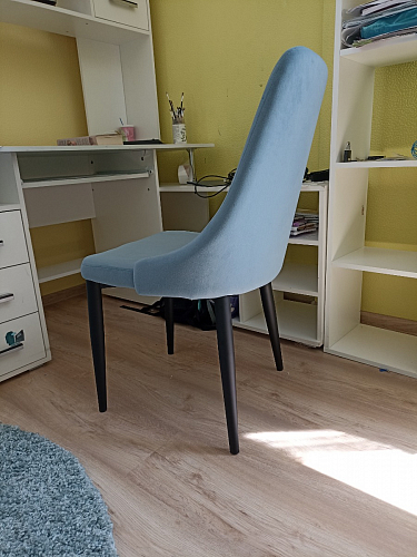 Стул на металлокаркасе Kora dark gray / black фото покупателя 87