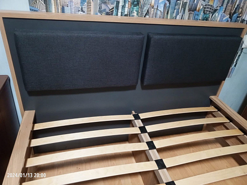 Двуспальная кровать Клауд 160х200 парящая дуб крафт золотой / антрацит фото покупателя 591