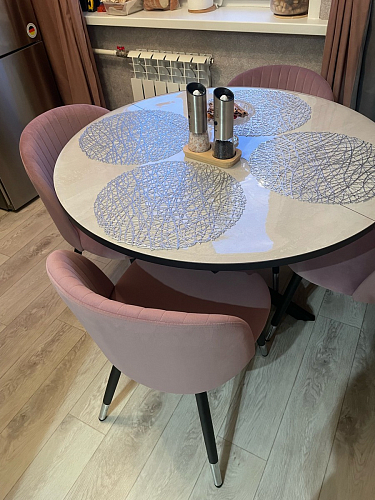 Стул на металлокаркасе Gabi 1 light purple / black фото покупателя 84