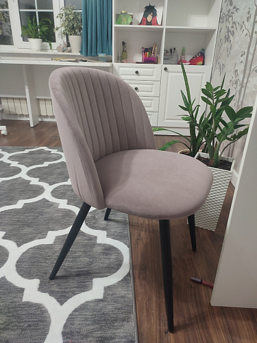 Стул на металлокаркасе Gabi 1 line light blue / black фото покупателя 74