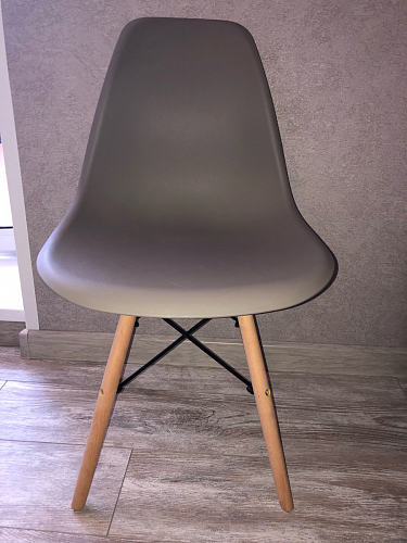 Пластиковый стул Eames PC-015 серо-голубой / дерево фото покупателя 420
