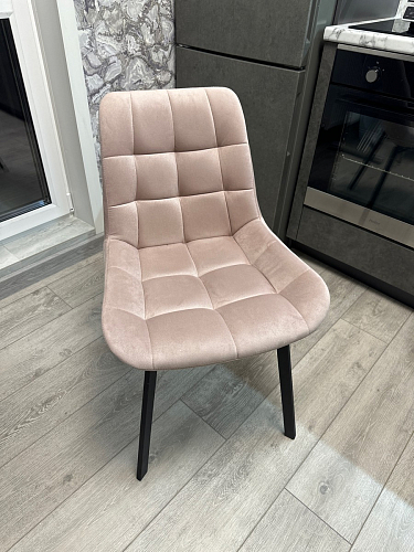 Стул на металлокаркасе Челси латте / черный фото покупателя 131