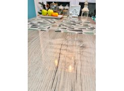 Деревянный стол Барон О 180 х 90 белая пленка шагрень / черный фото покупателя 73