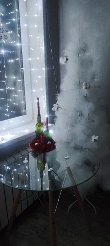 Стеклянный стол PT-151 80х80х76 clear glass / wood фото покупателя 9