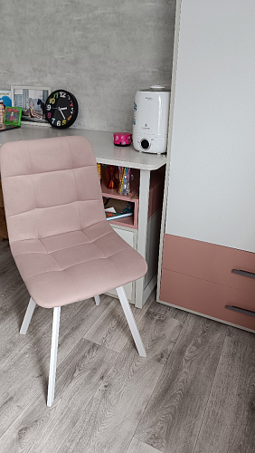 Стул на металлокаркасе Чилли К темно-серый (velutto 32) / черный фото покупателя 663