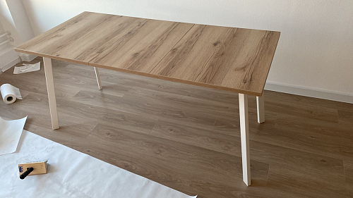 Стол раскладной Колон Лофт 120 32 мм дуб галифакс табако / черный матовый фото покупателя 5