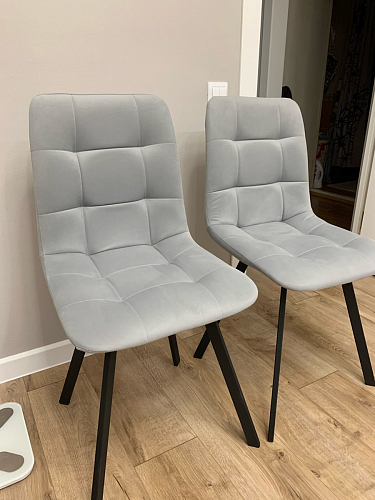 Стул на металлокаркасе Чилли черный / зеленый фото покупателя 1131