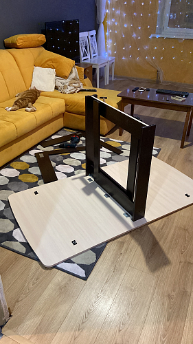 Стол книжка СтК4 дуб сонома / белый фото покупателя 18