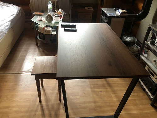 Деревянный стол Лота Лофт 120х75 белый матовый / дуб крафт золотой фото покупателя 361