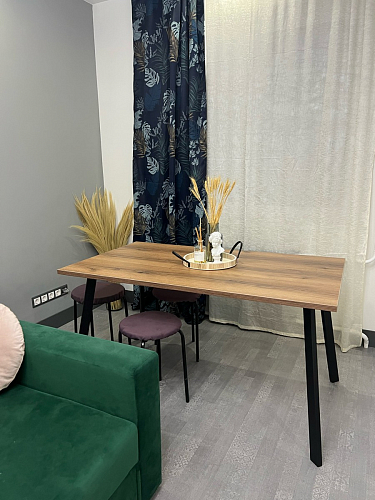 Деревянный стол Лота Лофт 120х75 белый матовый / дуб крафт золотой фото покупателя 640