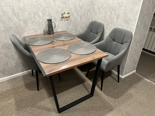 Деревянный стол Лота Лофт 140х80 черный матовый / бетон светлый фото покупателя 705