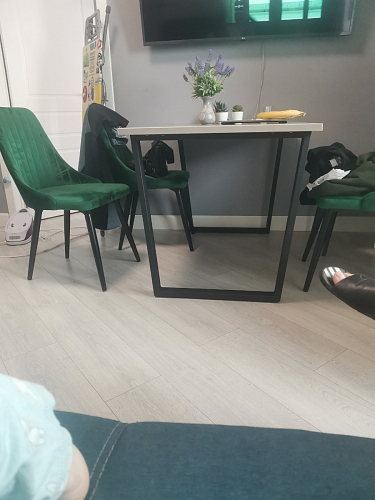 Деревянный стол Лота Лофт 120x75 дуб крафт табачный / черный матовый фото покупателя 131