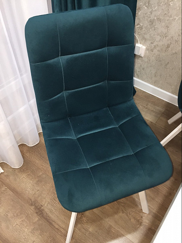 Стул на металлокаркасе Чилли черный / зеленый фото покупателя 1464