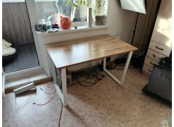 Стол Лота Лофт 140 25 мм черный матовый / бетон фото покупателя 49