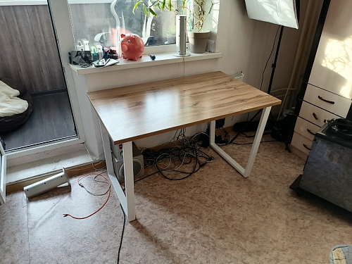 Стол Лота Лофт 140 25 мм черный матовый / бетон фото покупателя 49