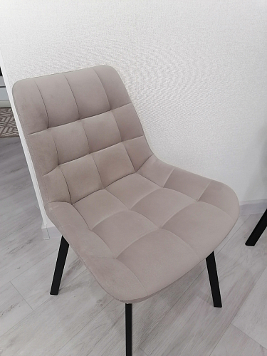 Стул на металлокаркасе Челси бежевый / белый каркас фото покупателя 8